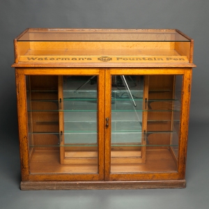Antique Waterman counter display cabinet 1